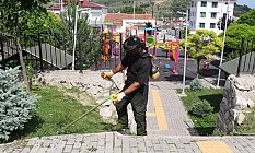 Havza’da park ve bahçeler bakıma alındı