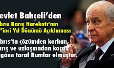 Bahçeli'den Kıbrıs Barış Harekatı’nın 47’inci Yıl Dönümü Açıklaması