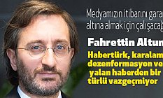 Altun, Amerika tarafından fonlanan bazı medya kuruluşlarına tepki gösterdi
