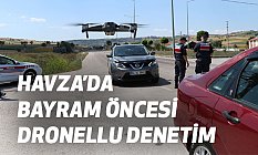 Havza'da Dronelu trafik denetimi