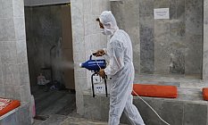 Havza'da kaplıcalar dezenfekte edildi