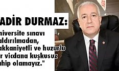 MHP'li Durmaz, Gençlerimizin mühim sorunlarından birisi üniversite sınavıdır