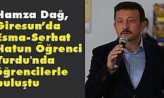Hamza Dağ, Esma-Serhat Hatun Öğrenci Yurdu'nda Öğrencilerle Buluştu