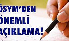 ÖSYM Başkanı Halis Aygün'den Önemli ÖSYM Açıklaması