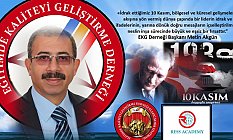 Başkan Akgün'den10 Kasım Atatürk’ü anma ” Mesajı