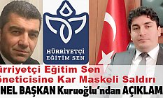 Hürriyetçi Eğitim Sen Yöneticisine Kar Maskeli Saldırı