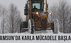 Samsun'da Karla Mücadele Başladı