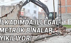 İlkadım'da İllegal Kullanıma Uygun Metruk Binalar Yıkılıyor