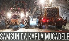 Samsun'da Karla Mücadele