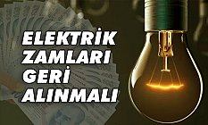 Elektrik Zamları Geri Çekilsin
