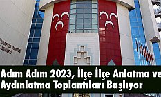 MHP'de, Adım Adım 2023, İlçe İlçe Anlatma ve Aydınlatma Toplantıları Başlıyor