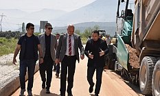Akgedik TOKİ-Menemen Bağlantı Yolunda Çalışma