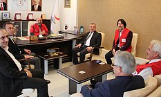 Havza Ak Parti İlçe Başkanı Kayan ve Başkan Özdemir Kızılay'ı ziyaret etti