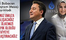 DEVA Partisi Genel Başkanı Ali Babacan Bayram Mesajı Yayımladı